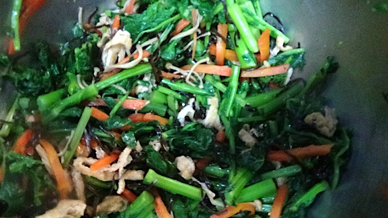 のらぼう菜の昆布和え