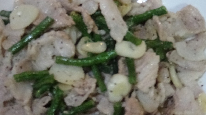 豚肉のにんにく炒め