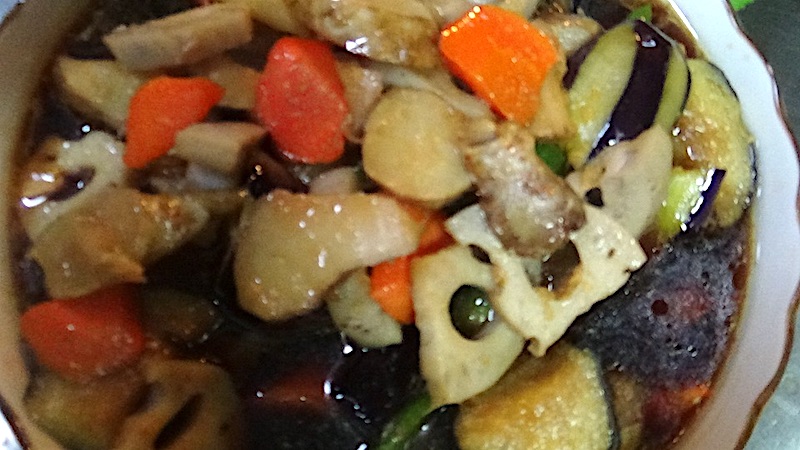 キクイモの揚げ浸し