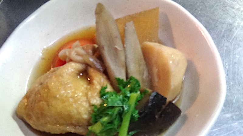 有精卵の袋煮と野菜の煮物