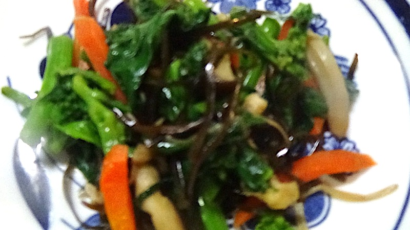 のらぼう菜の昆布和え