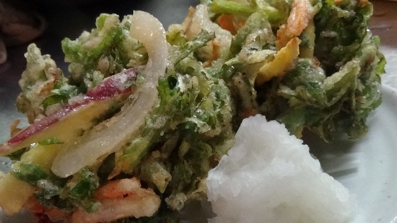 春菊入り野菜のかき揚げ