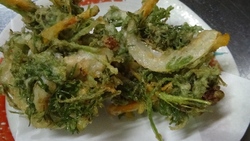 人参葉のかき揚げ