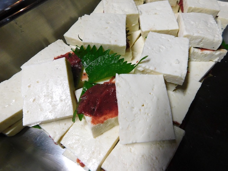 豆腐の梅しそはさみフライ