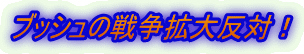 �u�b�V���̐푈�g�唽�΁I















