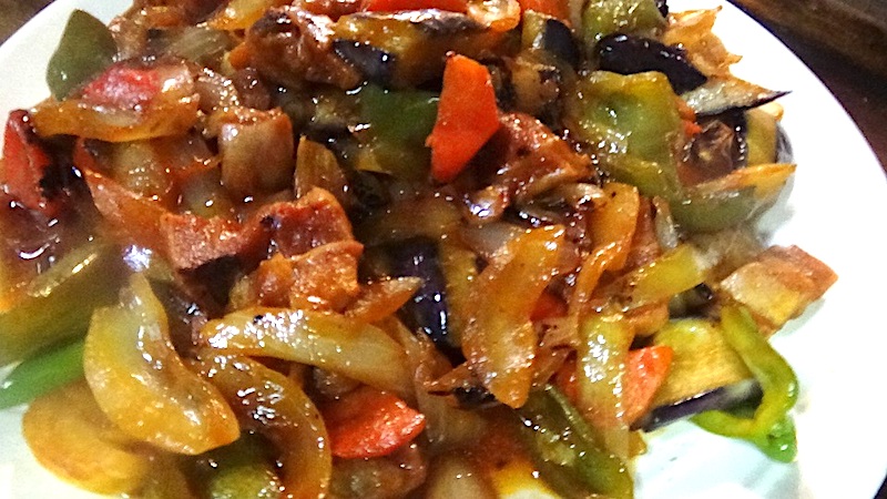 車麩と野菜の甘酢炒め